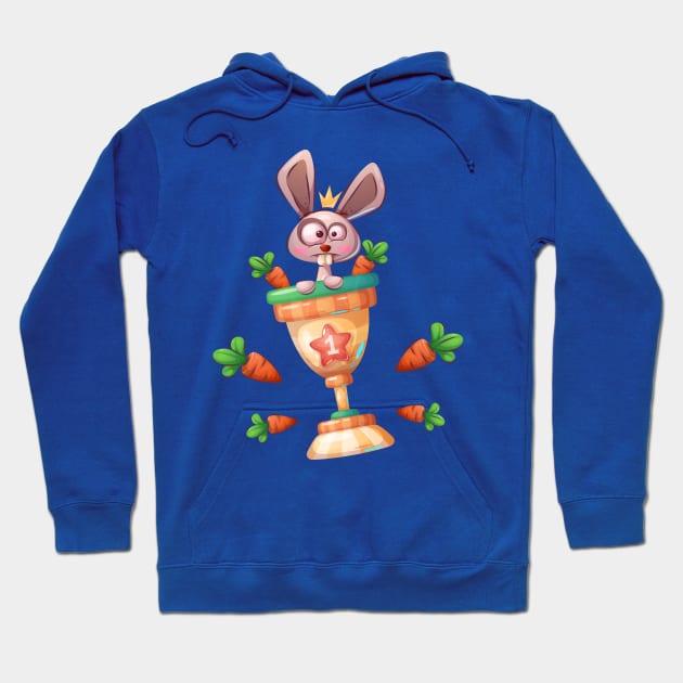 Funny Cartoon Rabbit Hoodie by GiftsRepublic